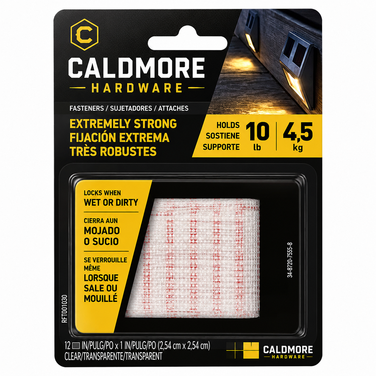 CALDMORE HARDWARE Extremely Strong Clear Fasteners – 12 Pack